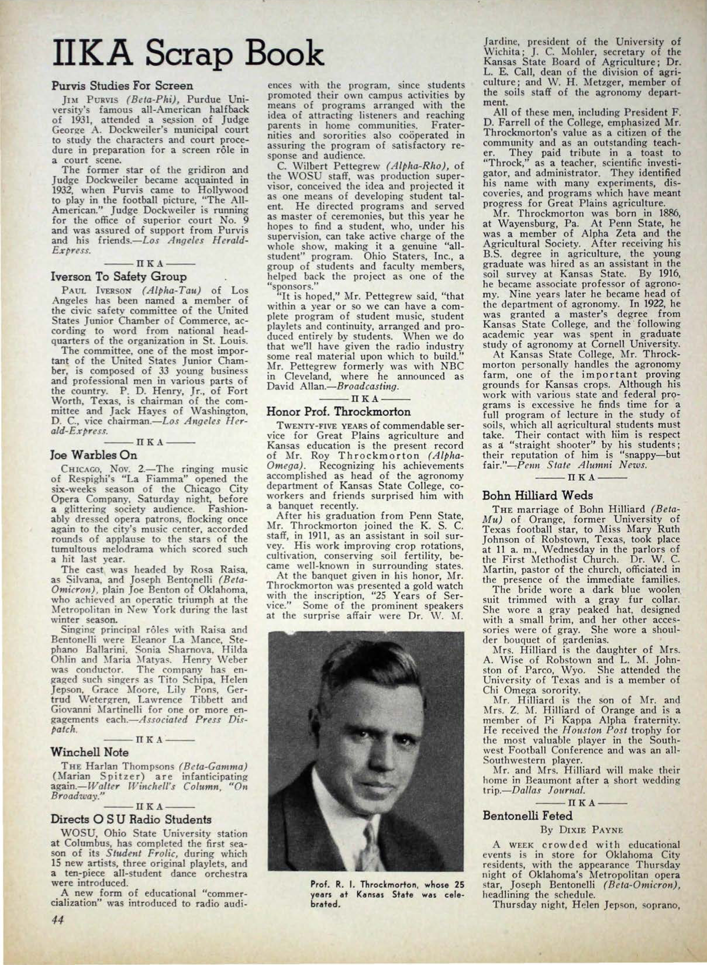PiKA Scrap Book, December 1936